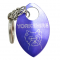 Přívěsek na klíče s yorkshirem - fialová šupina